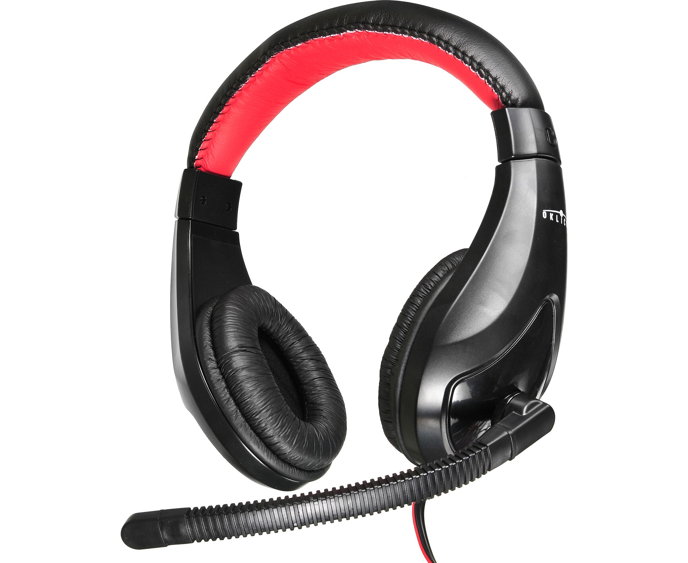 Наушники с микрофоном Oklick HS-L100 черный/красный (NO-530)