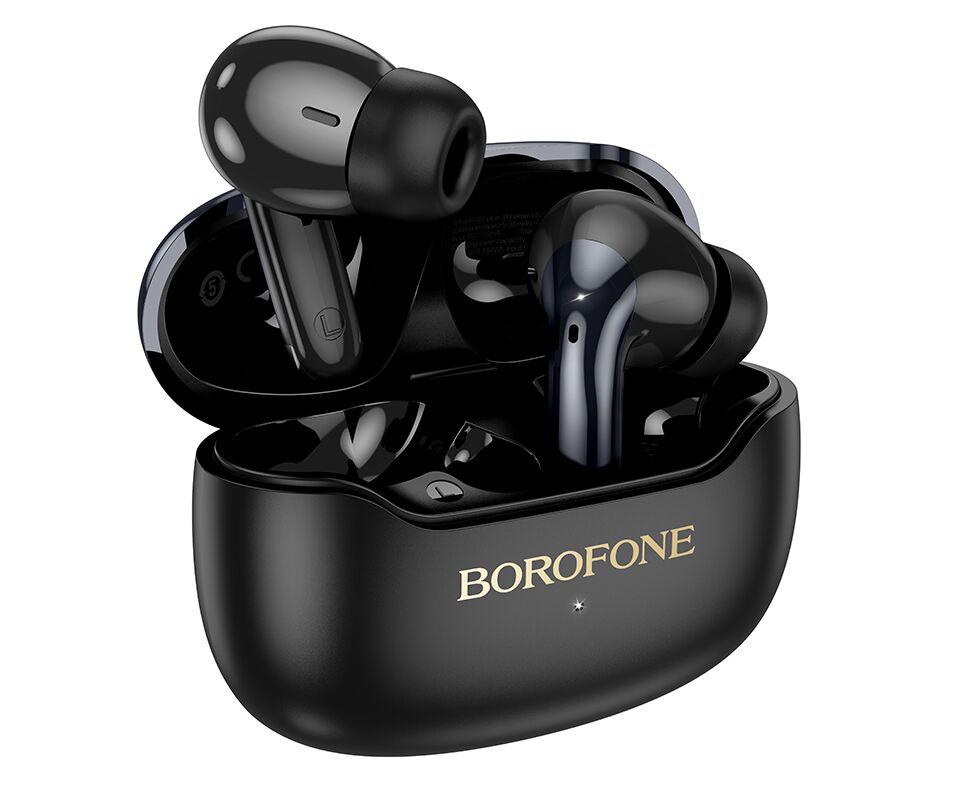 Наушники bluetooth BOROFONE FQ1 Plus Shine ANC+ENC Noise Reduction wireless (черный)