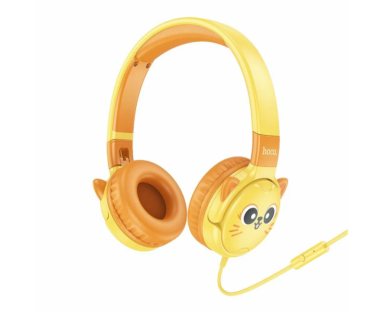 Наушники HOCO W61 Jack 3.5мм, 1.2 м жёлтый