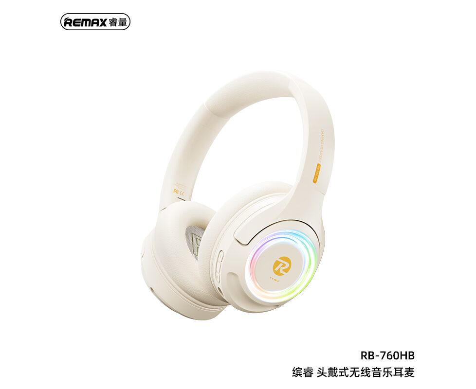 Наушники полноразмерные bluetooth REMAX RB-760 HB Bincorui Series Wireless Music Headphone белый