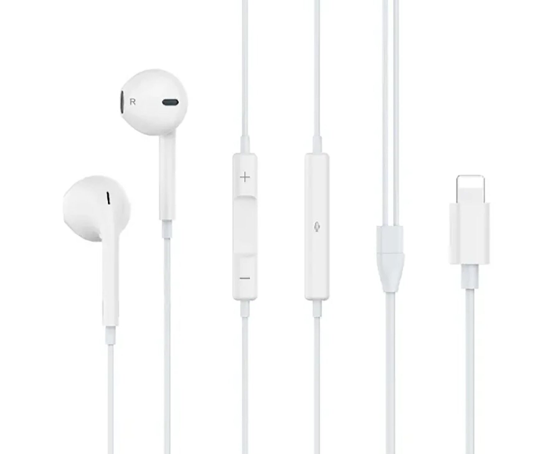Проводные наушники с микрофоном вкладыши Celebrat G17 Lightning (white) (243934)