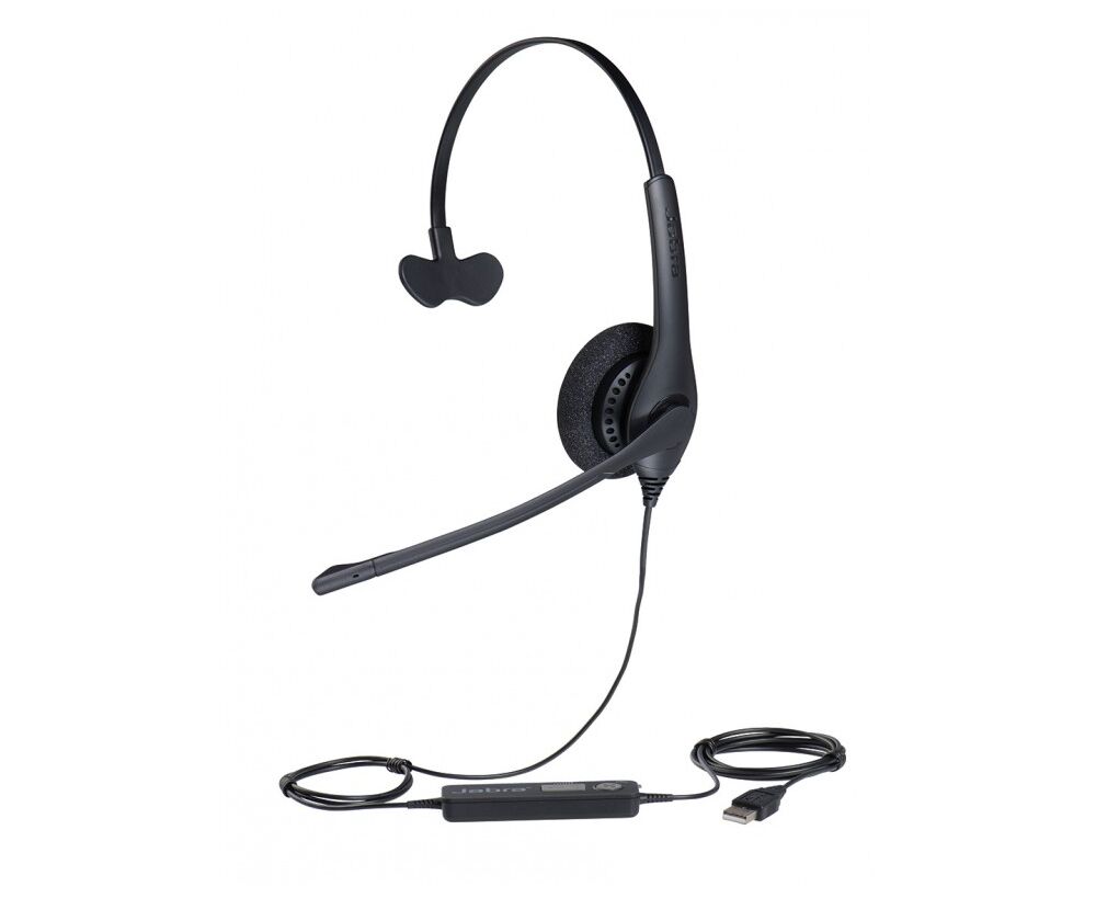 Наушники с микрофоном Jabra Biz 1500 Mono (1553-0159) черный 2.3м накладные USB оголовье