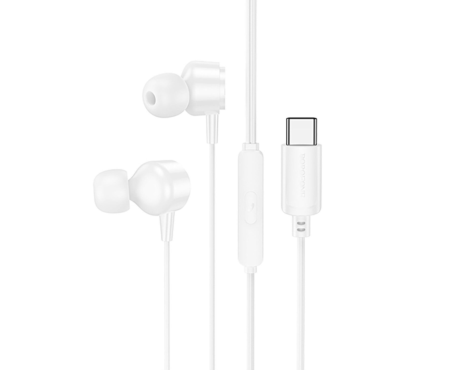 Проводные наушники внутриканальные Borofone BM94 Sonar Type-C (white) (241888)