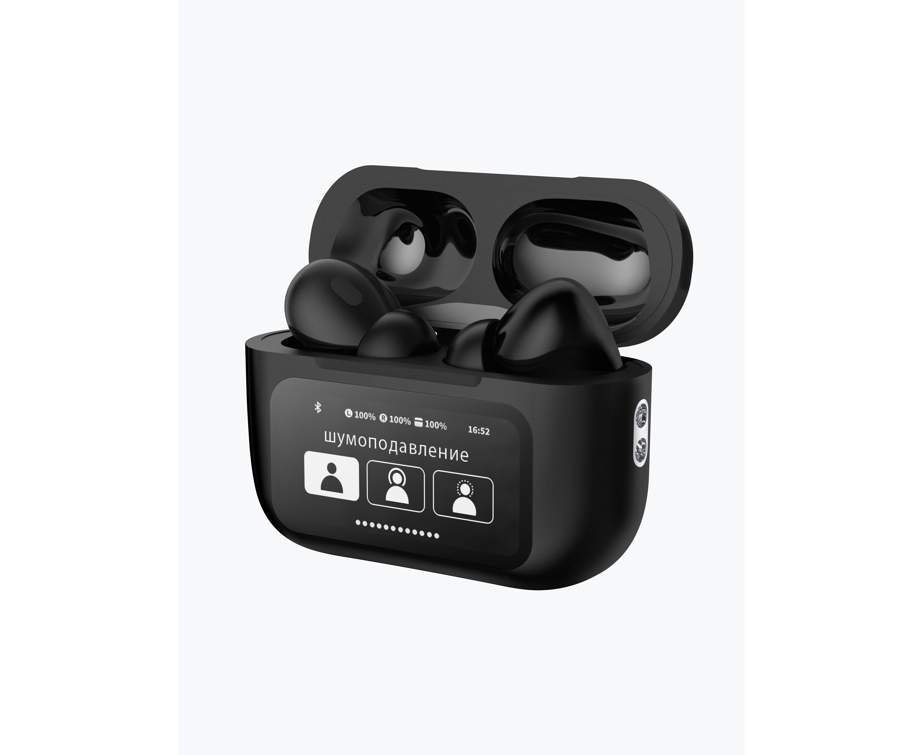 Беспроводные наушники с микрофоном Air Pro 3 ANC, TWS, BT 5.3, 350 м Ач, ANC, LCD, черный, Deppa