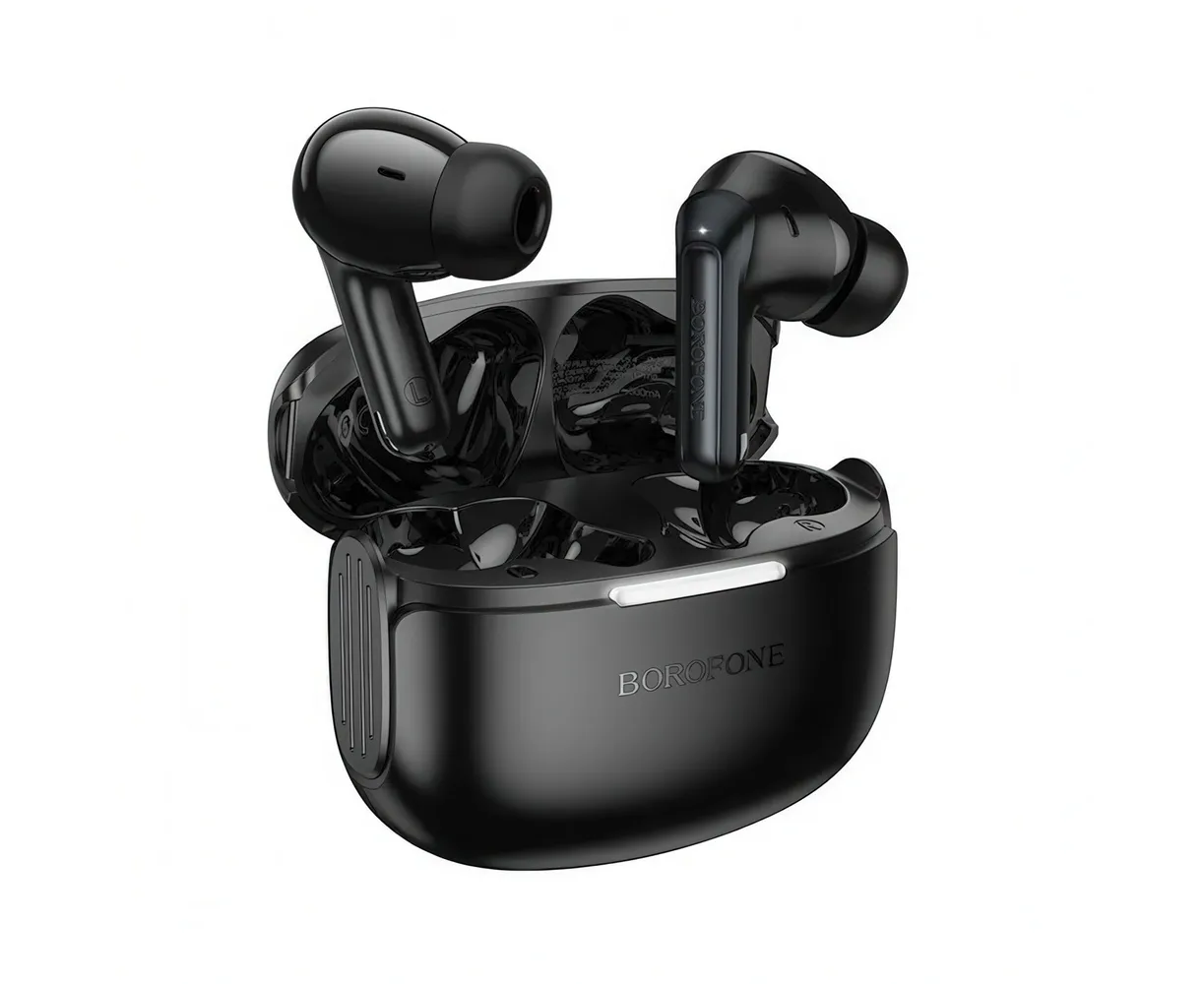 Наушники bluetooth BOROFONE FQ9 Plus Peaceful ANC+ENC noise reduction true wireless BT headset (черный)