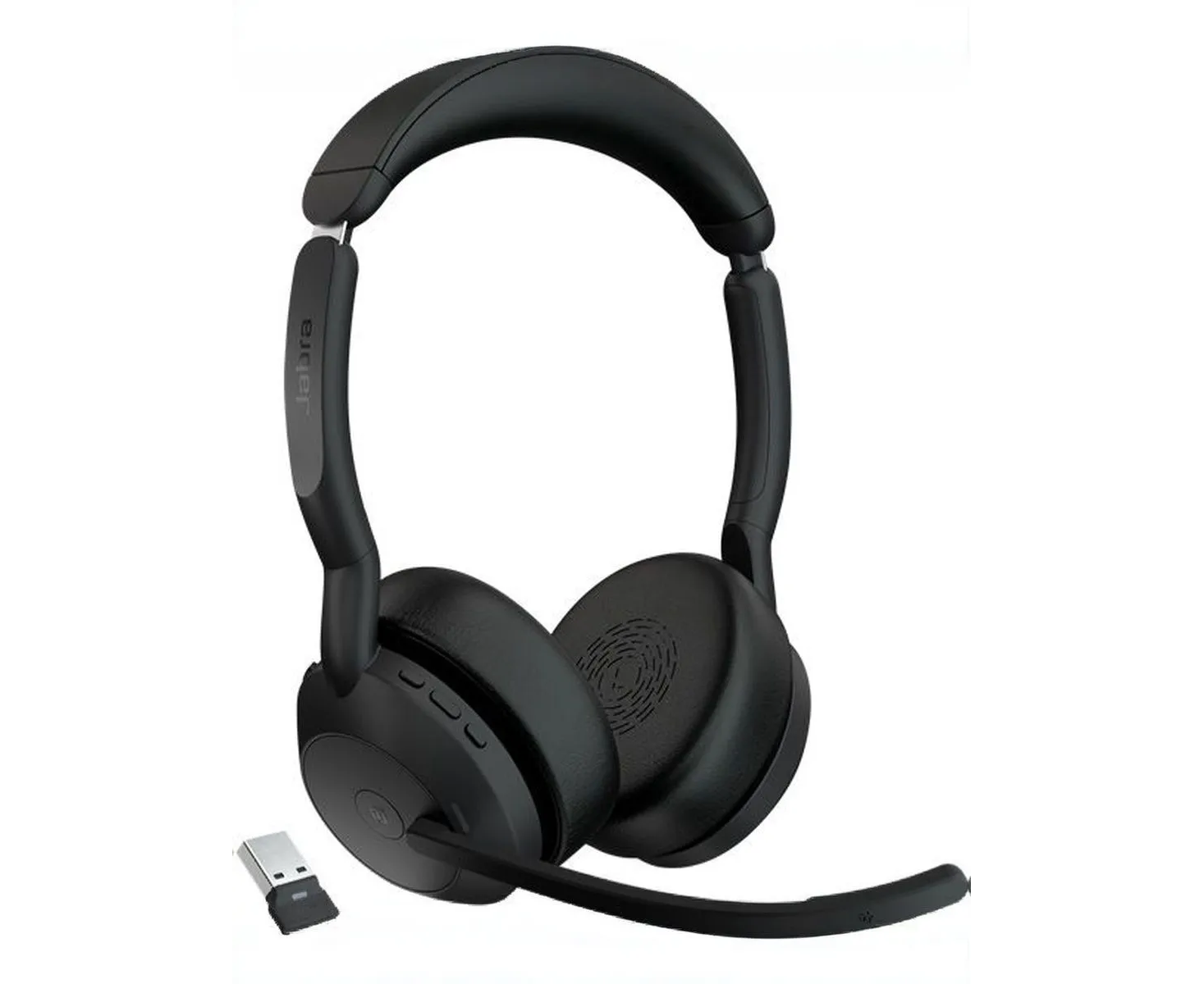 Наушники Jabra Evolve2 55 Link380а MS Stereo Stand (25599-999-989) черный накладные BT оголовье