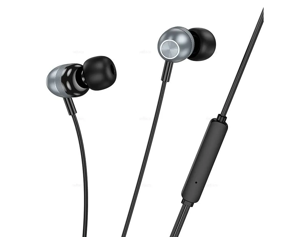 Наушники BOROFONE BM95 Excepcional universal earphones with microphone Metal gray