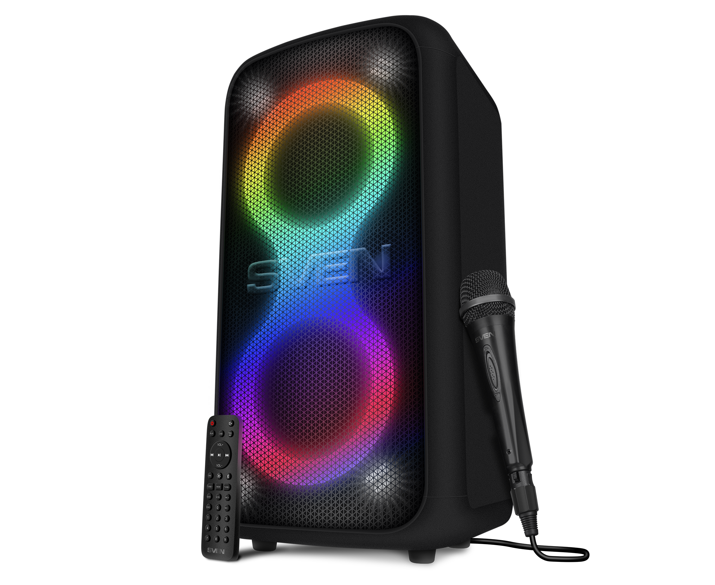 Портативная акустика SVEN PS-1000, черный (160 Вт, TWS, Bluetooth, FM, USB, LED-дисплей, 8000м А*ч)
