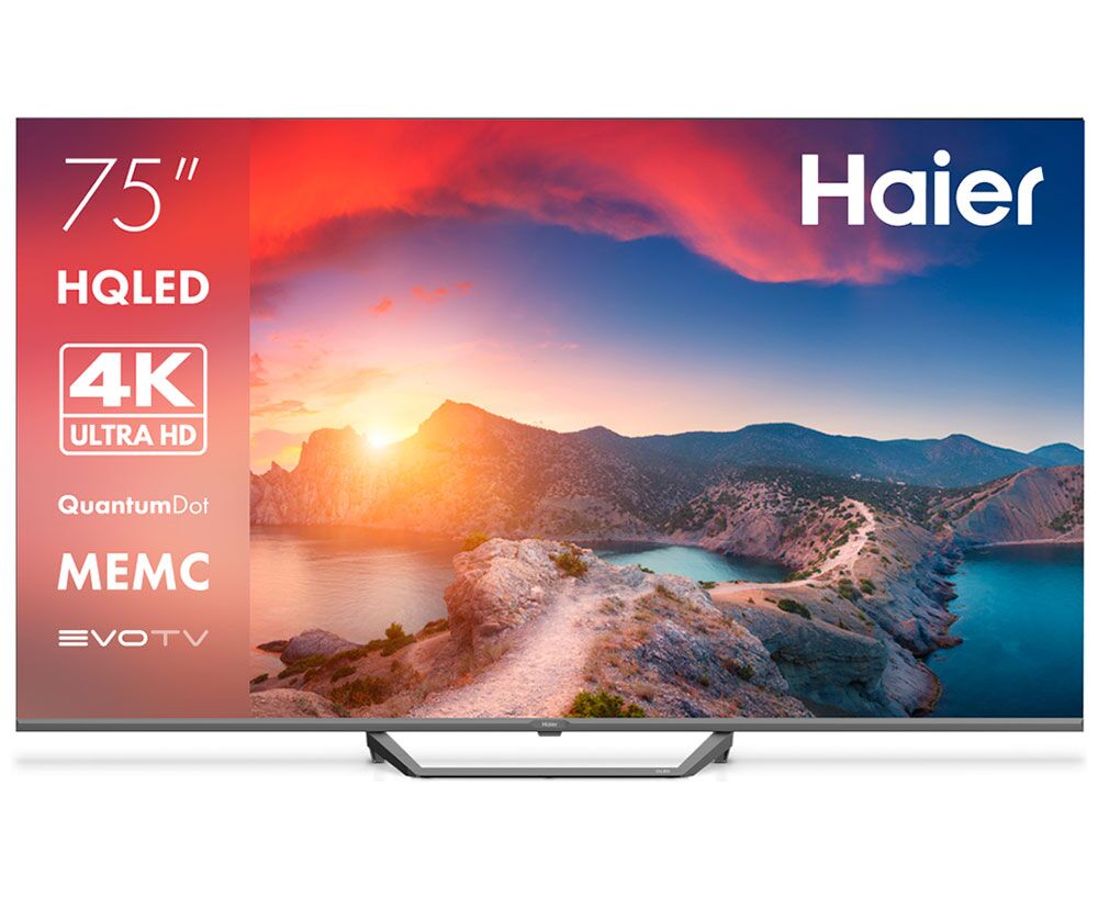 75" Телевизор Haier Smart TV S2 Pro черный 3840x2160, 4 K Ultra HD, 60 Гц, Wi-Fi, Smart TV, Android TV