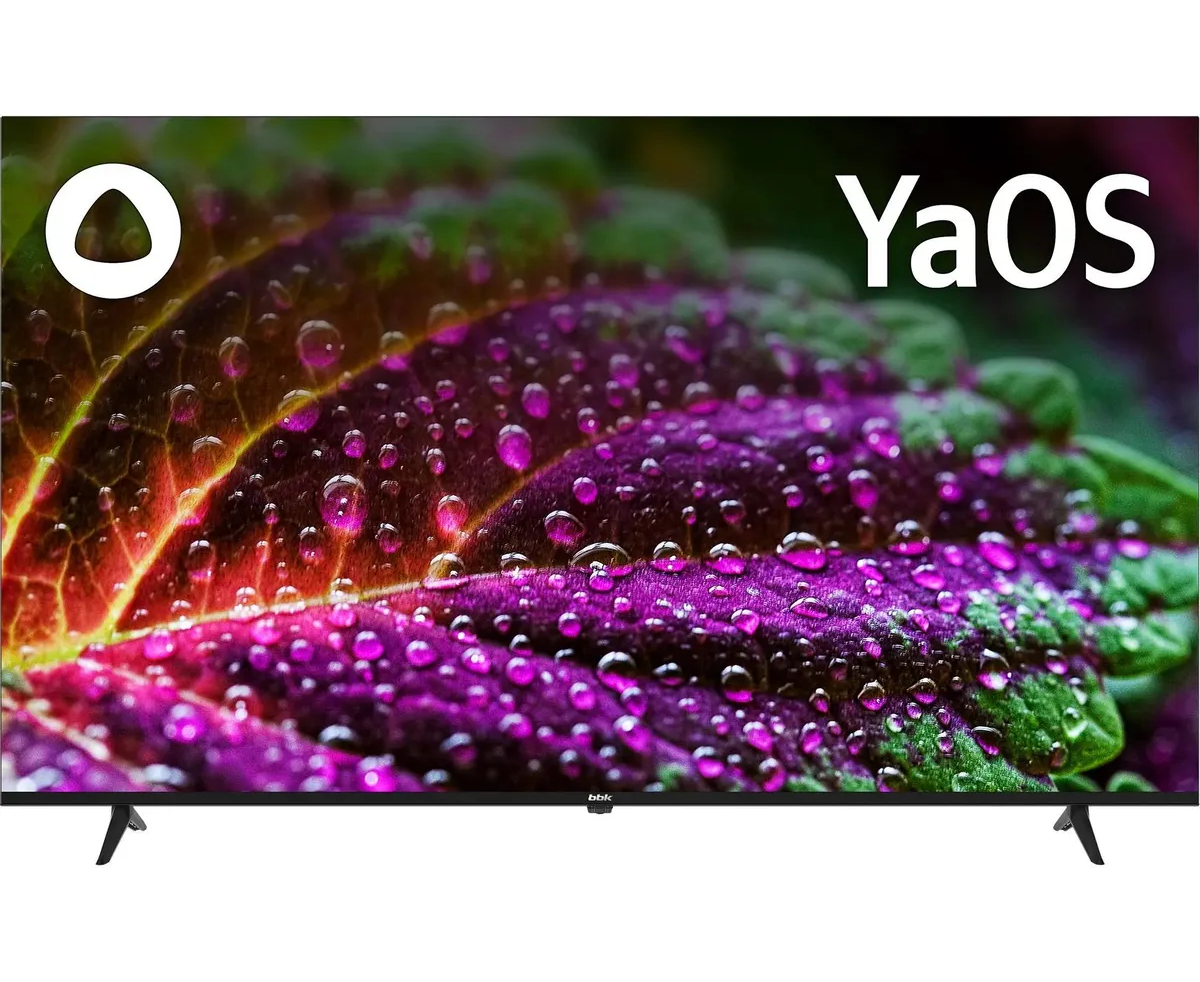 65" Телевизор BBK 65 LED-9220/UTS2 C черный QLED 3840x2160, 4 K Ultra HD, 60 Гц, Wi-Fi, Smart TV, Яндекс ТВ