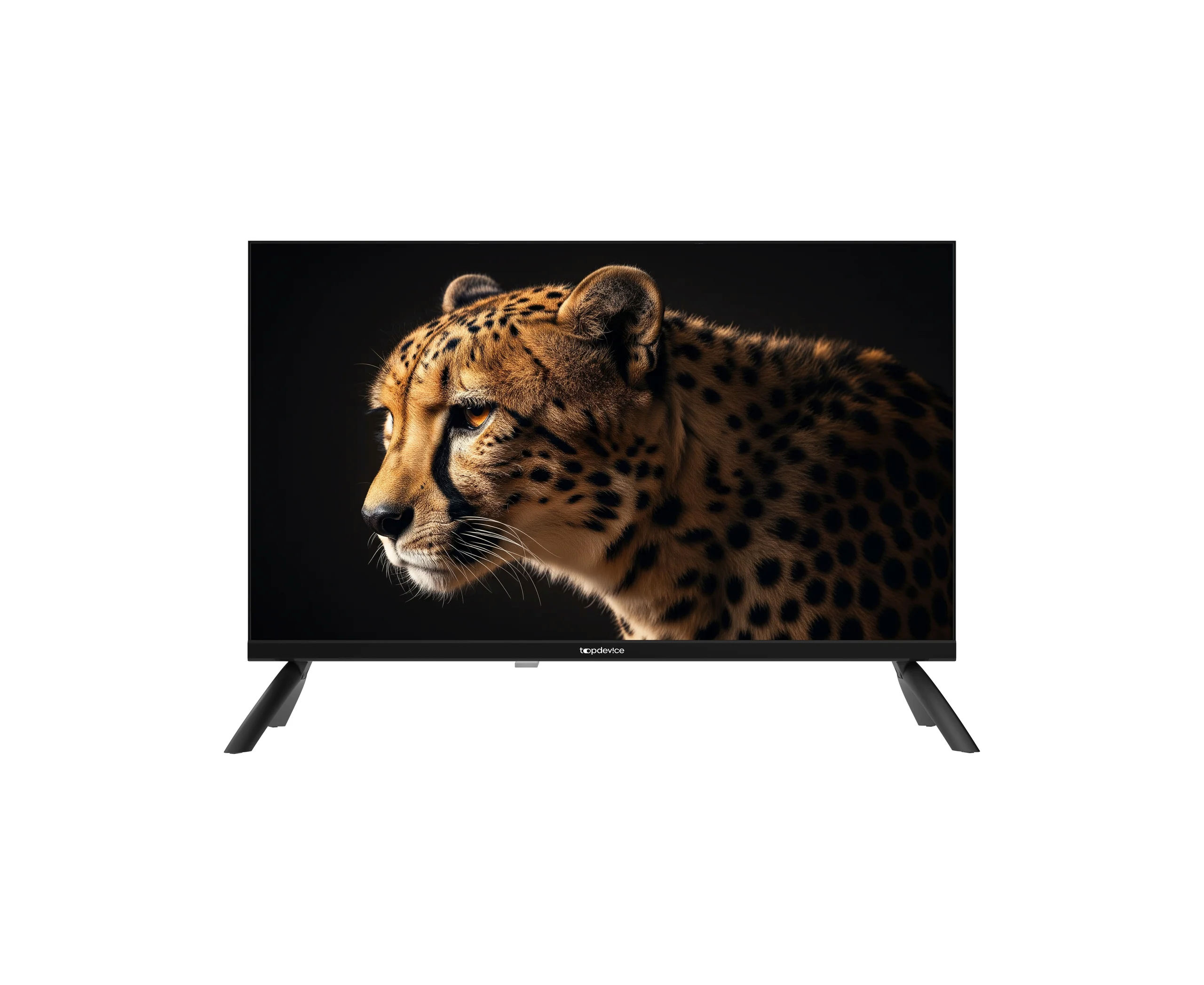 24" Телевизор Top Device TDWC24 BH2210 I черный 1366x768, HD, 60 Гц, Wi-Fi, Smart TV, Android 11 (Wild Red)