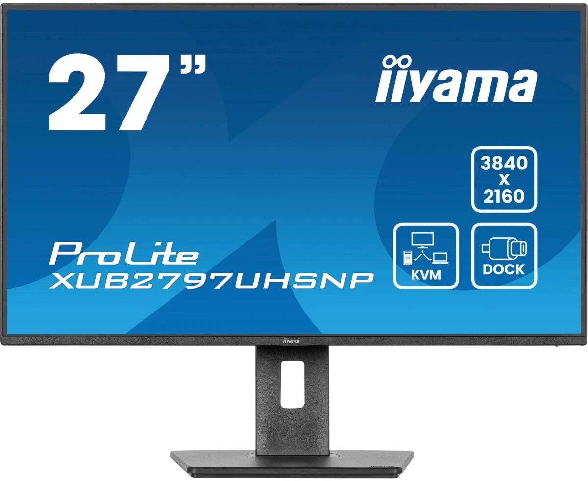 Монитор Iiyama Pro Lite XUB2797 UHSNP-B1 черный IPS LED 4ms 16:9 HDMI M/M матовая HAS Piv 1300:1 350cd 178гр/178гр 3840x2160 60 Hz DP 4 K USB 6.3кг