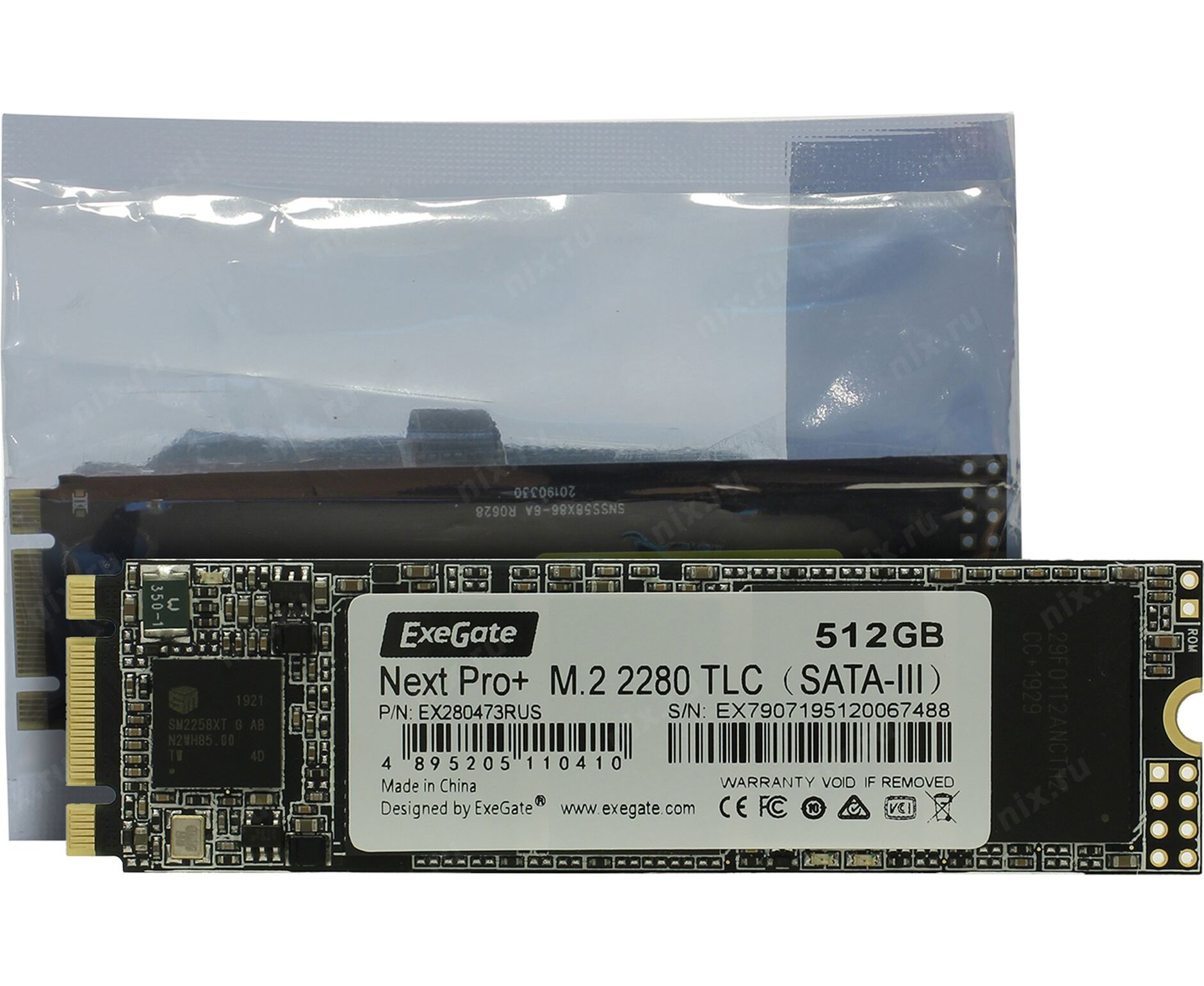 SSD Exe Gate EX280473 RUS UV500 M Next Pro+ 512 Gb M.2 2280 3 D TLC SATA-III