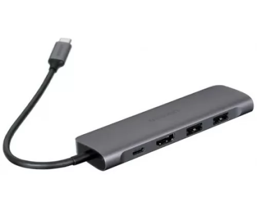 USB Hub UGREEN CM195 15214 USB-C to HDMI 4 K 30 Hz +2*USB 3.0 A+ USB-C +SD/TF+PD Converter space gray