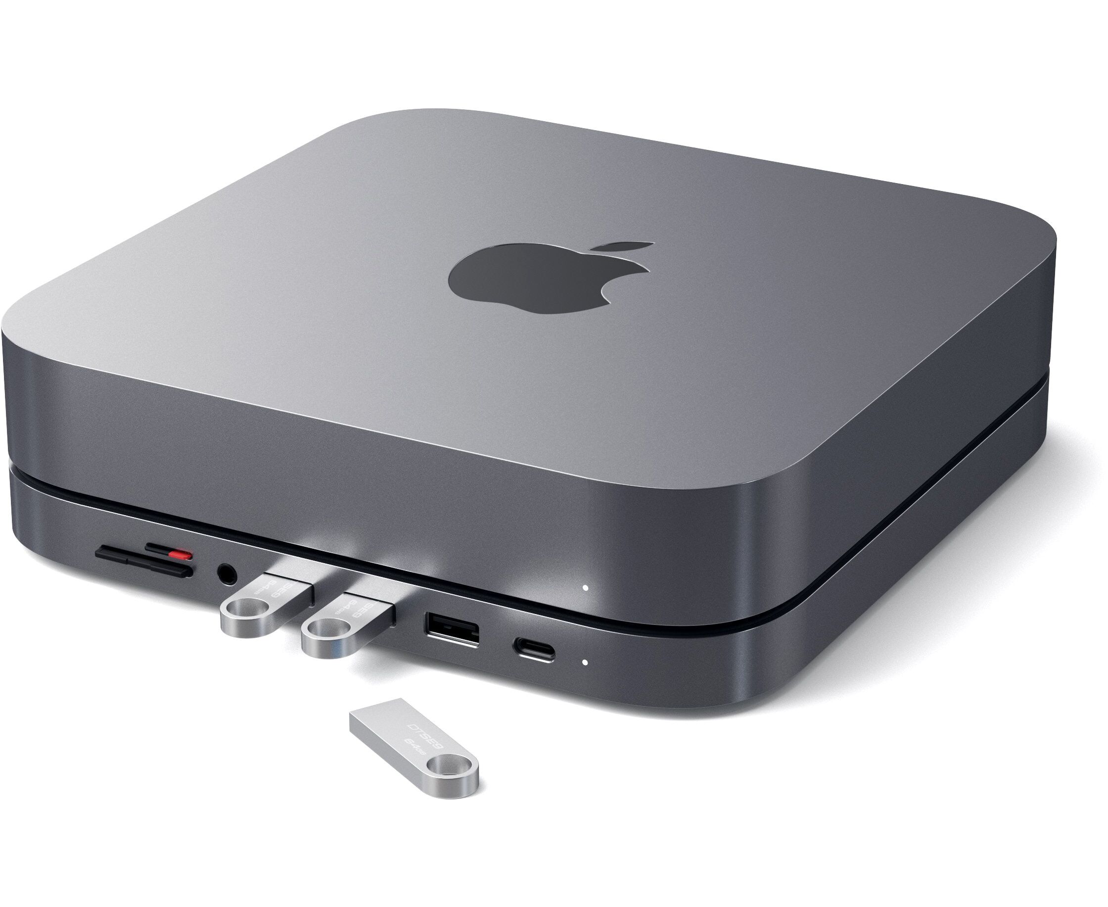 USB док станция с подставкой Satechi Mac Mini Stand & Hub для Mac Mini