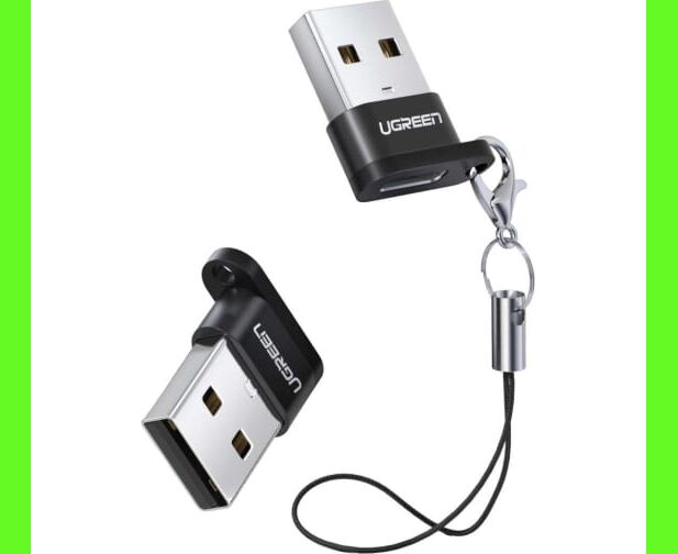 Адаптер UGREEN US280 50568 USB A Male to USB-C Female Adapter Black