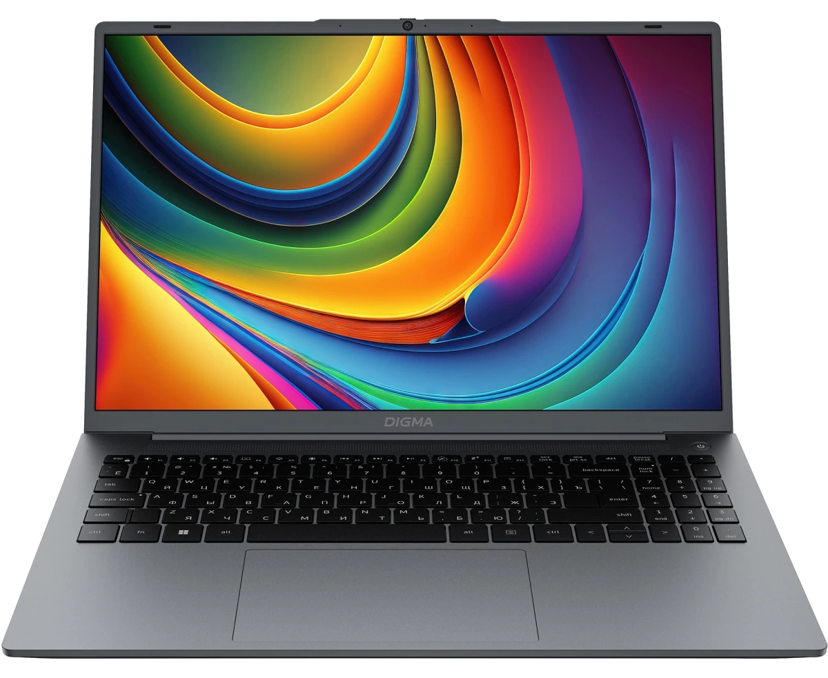 Ноутбук Digma EVE C5805 N-series N100 (DN16 N1-ADXW01-Win11 P) 16 Gb SSD512 Gb Intel UHD Graphics 16" IPS WUXGA (1920x1200) dk.grey Wi Fi BT Cam 6000m Ah