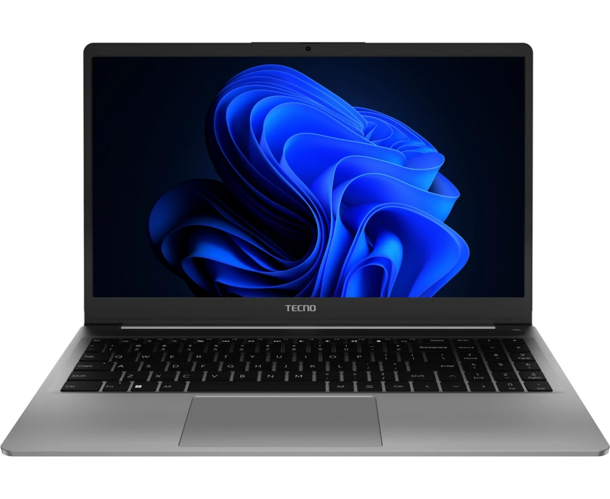 Ноутбук Tecno Mega Book K15 SRA (71005000465-Win11 H) Core i5 13420 H 8 Gb SSD512 Gb Intel UHD Graphics 15.6" IPS FHD (1920x1080) grey Wi Fi BT Cam 6060m Ah