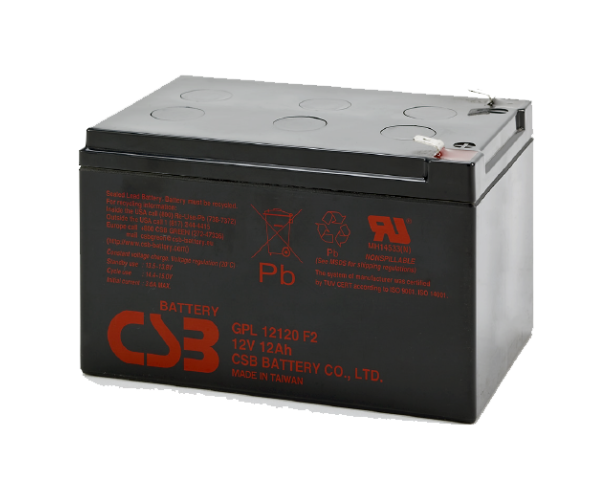 Аккумулятор CSB GPL12120, 12 V 12 Ah (с увеличенным сроком службы 10 лет)