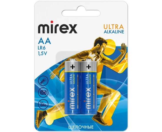 Батарейка AA Mirex LR06-2 BL Ultra Alkaline (23702-LR6-E2) 1.5 B, (2/24/240)