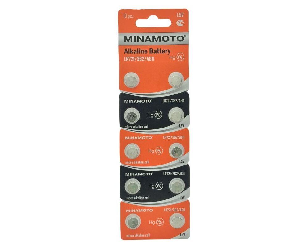 Батарейка MINAMOTO AG11 LR721/10 BL