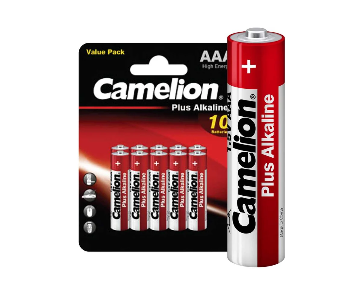 Батарейка AA Camelion LR06-10 BL Plus Alkaline (14854) 1.5 B, (10/80/640)