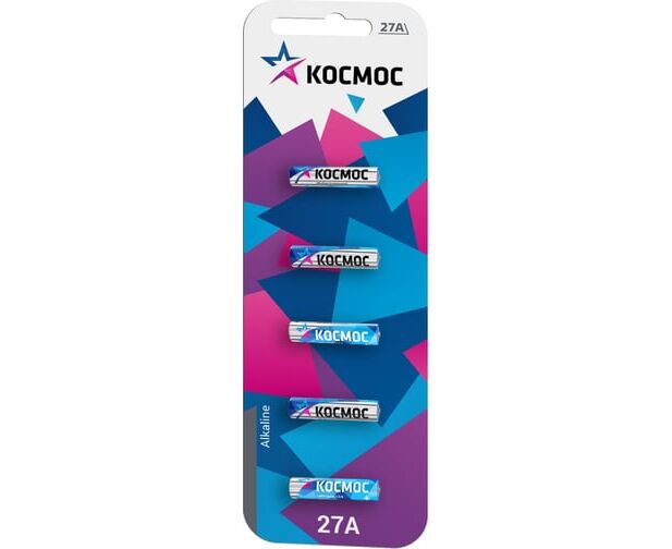 Батарейка A27 Космос MN27-5 BL (KOC27 A5 BL) 12 В, (5/60/480)