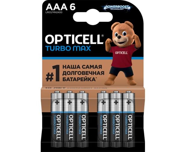 Батарейка OPTICELL Turbo Max LR03 BL6 (6053006) (6/72)