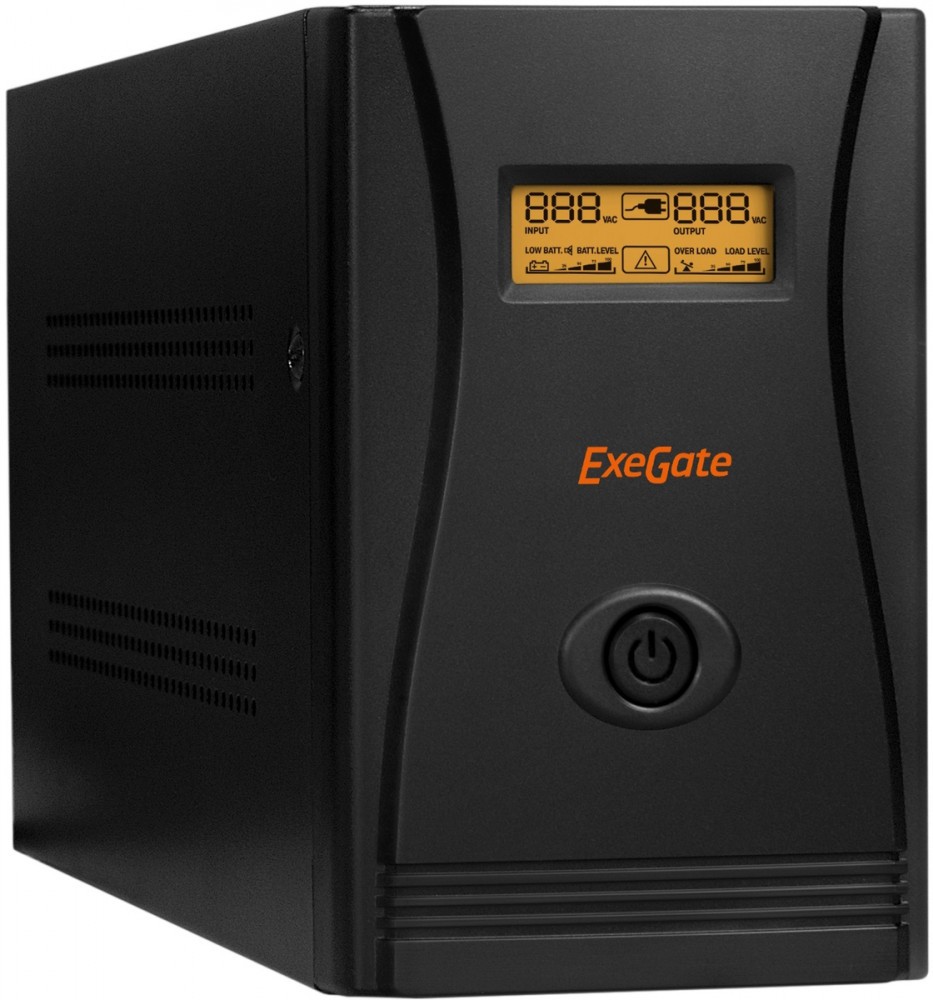 ИБП Exe Gate EP285484 RUS Special Pro Smart LLB-1000.LCD.AVR.C13.RJ.USB (1000 VA/650 W, LCD, AVR, 6*IEC-C13, RJ45/11, USB, black)