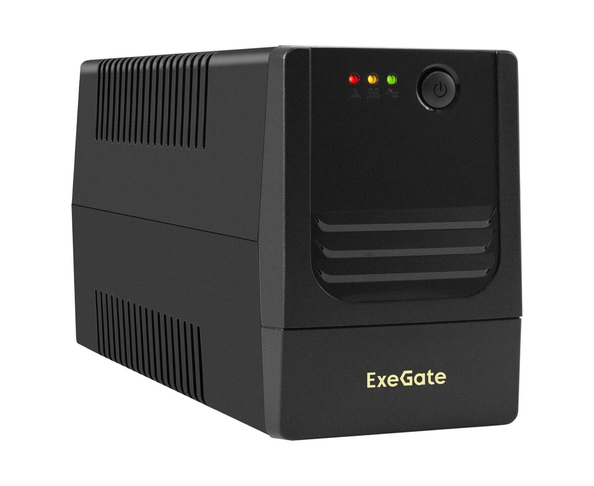 ИБП Exe Gate Power NB-1000.LED.AVR.4 C13 (EX299490 RUS) 1000 VA/650 W, LED, AVR, 4*C13, батарея 12 V 9 Ah, Black