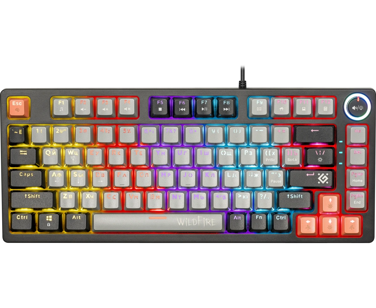 Клавиатура DEFENDER Wildfire GK-213 45214, серо/черный