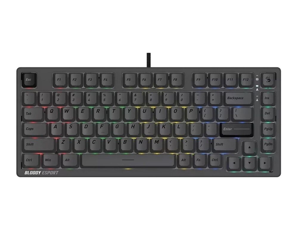 Клавиатура A4 Tech Bloody MS76 темно-серый USB Multimedia for gamer LED