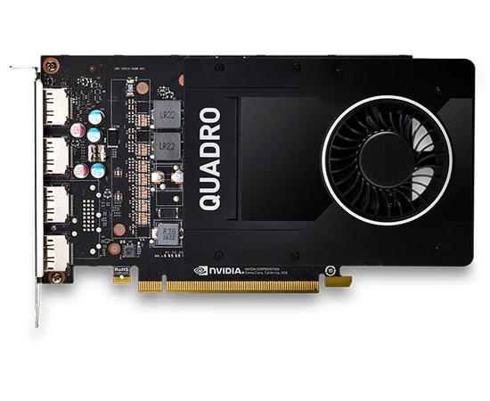 Видеокарта PNY Nvidia Quadro P2000 (VCQP2000-SB) 5 GB GDDR5 160-bit 16nm (HDCP)/Display Port*4 to DVI-D (SL) adapter TDP 75 W Retail