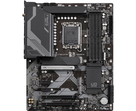 MB s1700 Gigabyte Z790 UD AX, Intel Z790, 4x DDR5-4800 МГц, 3x PCI-Ex16, 3x M.2, Standard-ATX