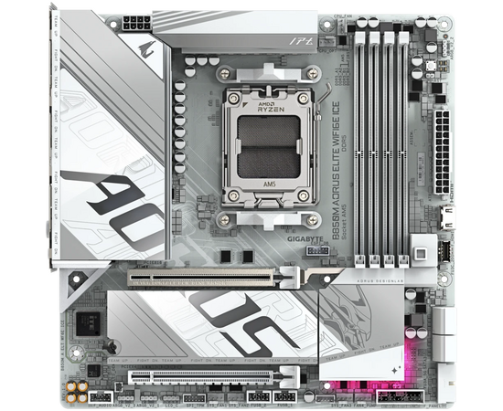 Материнская плата Gigabyte B850 M Aorus Elite Wifi6 E Ice, RTL