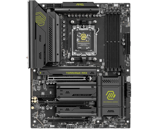 MB s AM5 MSI Mag B850 Tomahawk Max Wifi, 4*DDR5, 3*PCI Ex16, 4*M.2, 4*Type C, 2*USB3.2 Gen2, 5*USB3.2 Gen1, 8*USB2.0, 4*SATA3.0, 5 G, HDMI, ATX, RTL