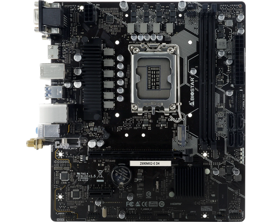 Материнская плата Biostar Z690 MX2-E D4, LGA 1700, Intel Z690, m ATX, Ret