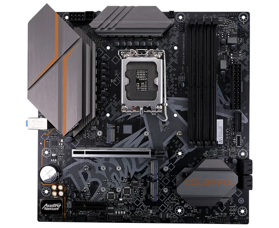 Материнская плата Colorful Battle-AX Z790 M-Plus D5 V20 Z790 LGA1700 4x DDR5 2x PCI Ex16 1x PCI Ex4 3x M.2 2x Type C 1x USB3.2 Gen2 3x USB3.2 Gen1 5x USB2.0 6x SATA3
