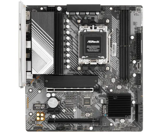 MB s AM5 AS Rock B650 M-HDV/M.2 AMD B650, 2x DDR5-4800 МГц, 2x PCI-Ex16, 2x M.2, Micro-ATX