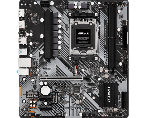 MB s AM5 AS Rock B650 M-H/M.2+, AMD B650, 2x DDR5-5200, HDMI+DP, 1x PCI-Ex16, 2x PCI-Ex1, 4x SATA3(RAID 0/1/10), 2x M.2, 8 Ch Audio, 1x2.5 G Lan, (2+4)x USB2.0, (3+2)x USB3.2, (1+0)x USB3.2 Type-C™...