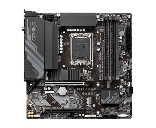 Материнская плата Gigabyte B760 M X AX DDR4 Socket 1700, Intel B760, 4x DDR4-3200, HDMI+DP+DP, 1x PCI-Ex16, 2x PCI-Ex1, 4x SATA3(RAID 0/1/5/10)