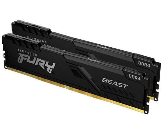 ОЗУ Kingston 64 GB 3200 M Hz DDR4 CL16 DIMM (Kit of 2) Fury Beast Black KF432 C16 BBK2/64