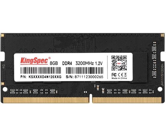 ОЗУ Kingspec KS3200 D4 N12008 G DDR4 8 Gb 3200 M Hz RTL PC3-12800 SO-DIMM 204-pin 1.35 В