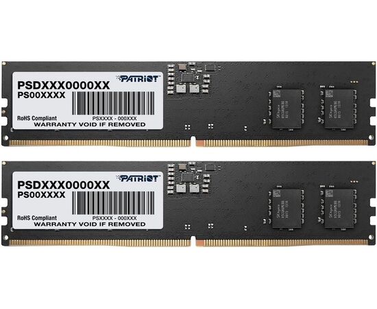 ОЗУ Patriot Signature (PSD532 G4800 K) DDR5 2x16 Gb 4800 M Hz RTL PC5-38400 CL40 DIMM ECC 288-pin 1.1 В