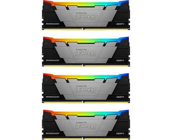 ОЗУ Kingston Fury Renegade RGB KF436 C16 RB12 AK4/64 64 GB3600 MT/s DDR4 CL16 DIMM (Kit of4)1 Gx8