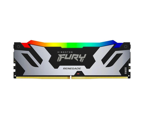 ОЗУ Kingston Fury Renegade Silver/Black RGB KF572 C38 RSA-24 DDR5 24 GB 7200 M Hz RTL Gaming PC5-57600 CL38 DIMM 288-pin 1.45 В single rank с радиатором