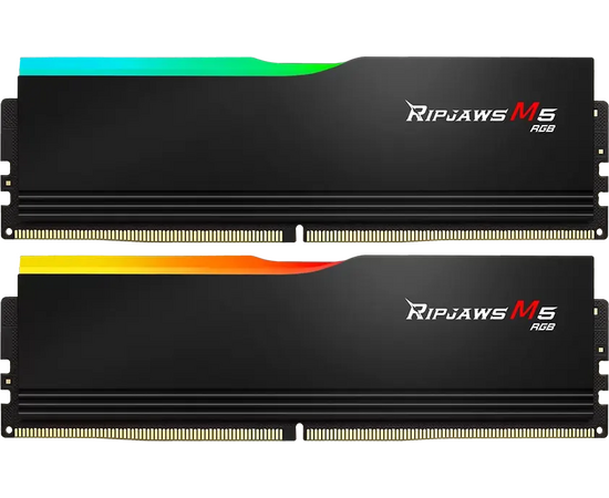 ОЗУ G.SKILL Ripjaws M5 RGB (F5-6000 J3238 F16 GX2-RM5 RK) 32 GB (2x16 GB) DDR5 6000 M Hz CL32 (32-38-38-96) 1.35 V / Black