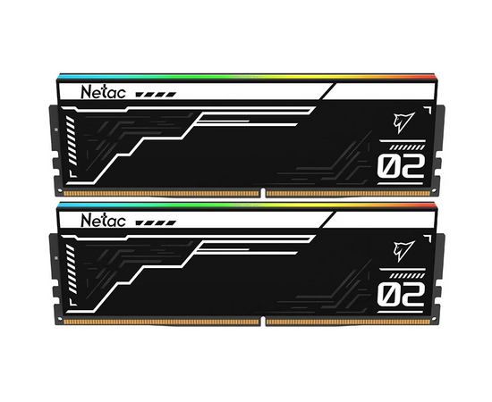 ОЗУ Netac Shadow II RGB NTS2 D5 P76 DP-32 K DDR 5 DIMM 32 Gb (16 Gbx2) 7600 Mhz, C36