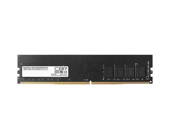 ОЗУ CBR CD4-US32 G26 M19-01 DDR4 DIMM (UDIMM) 32 GB PC4-21300, 2666 M Hz, CL19, 1.2 V