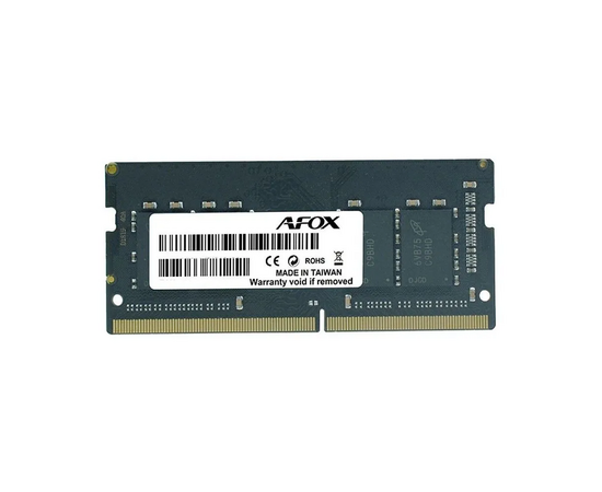 ОЗУ Afox AFSD416 PS1 P 16 GB DDR4 3200 Mhz SO-DIMM Single Channel Package (1x16 GB) PC4-25600, 260- Pin, Non-ECC, Un-Buffered, CL 22-22-22-52, 1.2 V